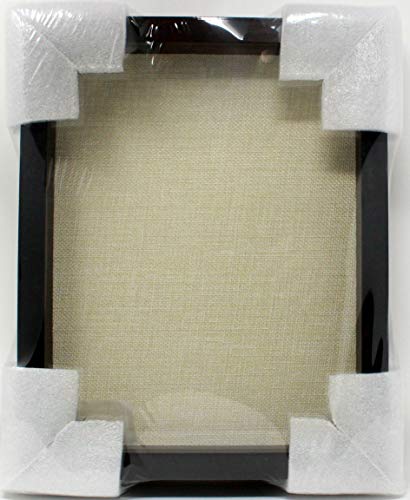 8.5x11 Black Gallery Display Shadow Box Frame with Linen Background - Includes Attached Hanging Hardware - Display Pictures, Trinkets, Tickets, Memories, and More! - Thumbnail 3