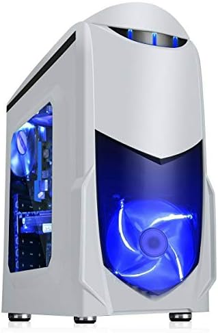 GameMax Nero RED Gaming PC Intel Core i3-9100F/i5-9400F, 8GB DDR4 RAM, 1TB HDD, 2GB NVIDIA GT710, Windows 10 Home 64-Bit (Intel Core i3-9100F, Nero Yellow Blue)