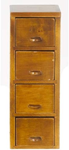 Amazon Com Dollhouse Miniature File Cabinet Walnt Cb Toys Games