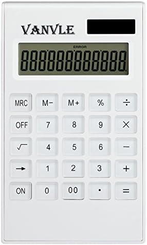 Vanvle Calculator Standard Function Desktop Business Handheld Battery Solar Dual Powered Calculators for Office student with 12-Digit Large LCD Display