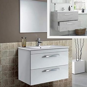 Badezimmermobel Modern 80 Cm Mit 2 Schubladen Waschbecken Und