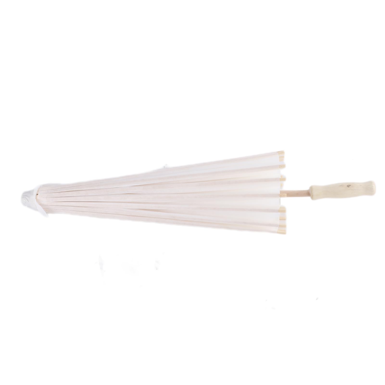 Photo 1 of (Pack of 2) Paper Parasol Chinese/Japanese Decorative Umbrella White DIY Painting Decorative Umbrella Wedding Bridal Party Decor Photo Cosplay Prop(60cm / 23.62in)