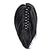 Oubeca Synthetic Claw Clip Ponytail Extensions Straight Short Pony Tail Hair Pieces For Women (1B Natural Black)