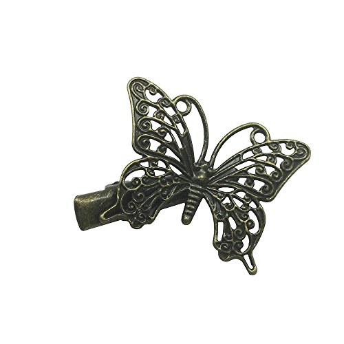 6PCS Assorted Vintage Hair Clips Pins Butterfly Dragonfly Flower Feather