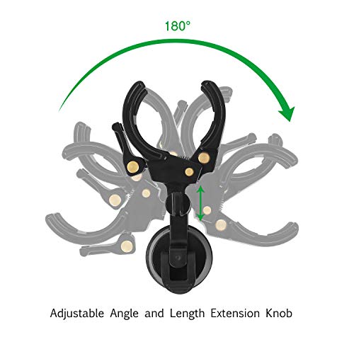 ESSLNB Universal Cell Phone Adapter Mount Spotting Scope Cell Phone Adapter for Telescope Sucker Mobile Device Holder 180°Angle Or Length Adjustment for Binoculars Monocular