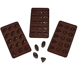 Le Silicone, Set of 3 Silicone Chocolate and Candy Molds
