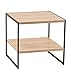 ClosetMaid 1310 2- Tier Square Wood Side Table with Storage Shelf, Natural