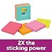 Post-it Super Sticky Notes, 2x Sticking Power, 3" x 3", Miami Collection, 6 Pads per Pack, 65 Sheets per Pad (654-6SSMIA) primary