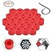 20pcs 17mm Plastic Wheel Lug Cap Covers with Removal Tool Prime Ave Wheel Locks for VW Jetta Golf Passat Beetle EOS Tiguan Red