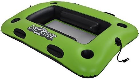 Blue Wave Sports Lay-Z-River Inflatable Cooler Float, 44 x 33-Inch, Green/Black