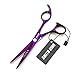 5.5 Inches Hair Scissors with Thinning Comb Hair Cutting Shears Thinning Shears Set for Professional and Personal (Violet)