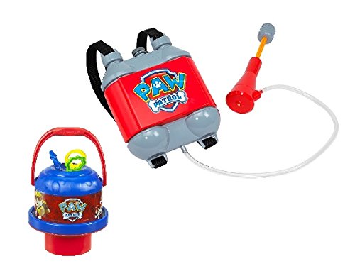 Paw patrol water blaster and no-spill bubble bucket set
