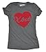 Crazy Dog T-Shirts Womens XOXO Script Heart Cute Valentines Day Hugs and Kisses T Shirt for Ladies