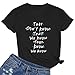 MIMOORN Women V Neck Graphic Funny Cute T Shirt Tops Tee Black Medium