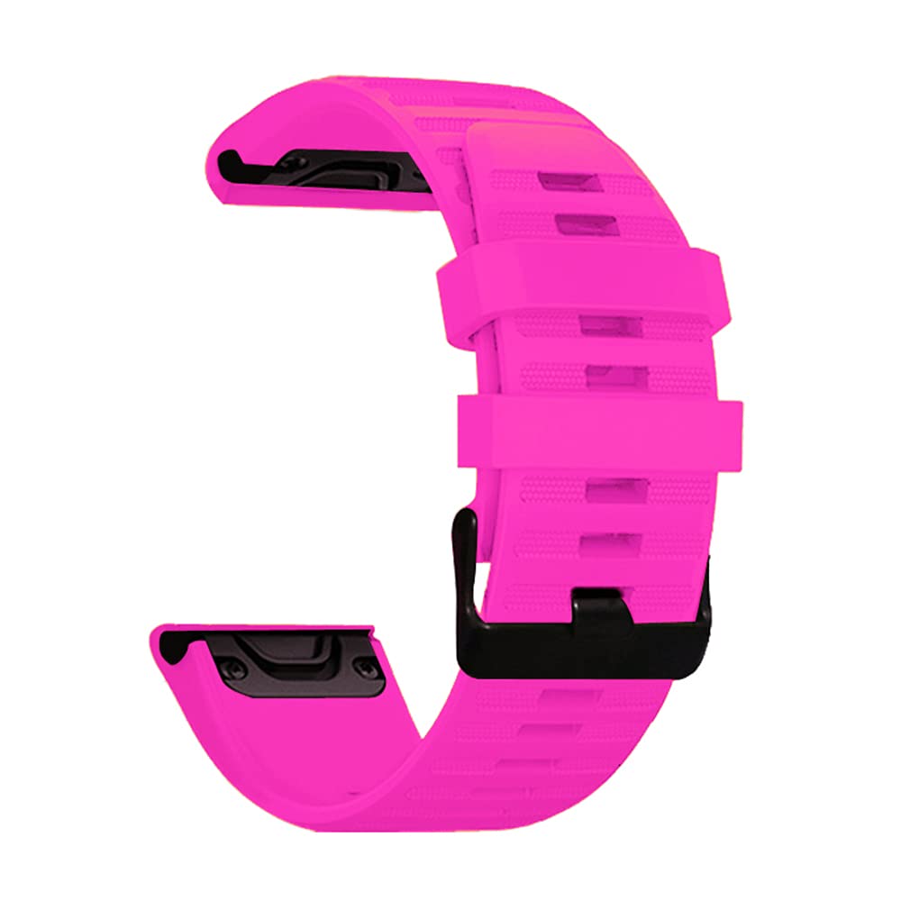 AISPORTS Compatible for Garmin Approach S70 42mm Strap Silicone, 20mm Quick Fit Watch Strap Soft Flexible Breathable Silicone Sport Wristband Metal Bracelet Replacement Strap for Garmin D2 Delta S