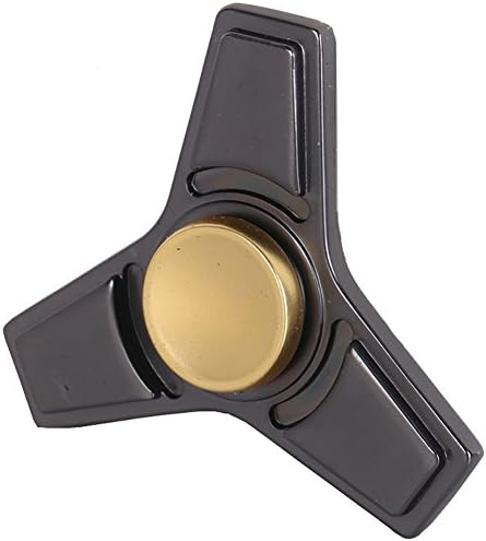 Whoishe Tri Metal Hand Spinner Fidget Toy Fidget Finger Spinner EDC Desk Toy Creative Gift for Adults and Children (Color Black)