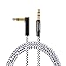 CableCreation 3.5mm Male to Male Aux Cable, 3.5mm 90 Degree Right Angle Auxiliary Audio Cables, Compatible with iPhone, iPad, Smartphones, Home/Car Stereos & More, 3 Feet/0.9M