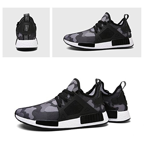 Sunfei Men's Athletic Fashion Casual Sneakers Outdoor Running Breathable Sports Shoes (43, Gray) - Thumbnail 5