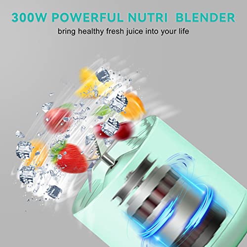Blender for Smoothies, 300W Portable Blender with Pulse Technology and