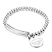 COCO Park Stainless Steel Bead Ball Chain Craved “Eternal Love” Charm Pendant Lady Bracelet 6 2/8 Inch