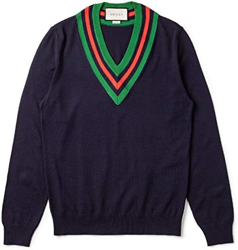 Amazon Gucci グッチ ニット メンズ Wool Vネックニット Ink Multicolor Xkauk 4548 並行輸入品 セーター 通販
