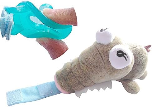 UDS Baby Pacifier Holder,Detachable Stuffed Animal Soothie Holder Soft (Crocodile)