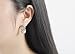 Silver Crystal Diamond Accent Pearl Round Circle Fashion Earrings Studs Drop Set for Women, with a Gift Box, White