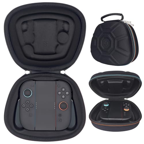 sisma Protective Case Compatible with Nintendo Joy-Con 2 & Grip, Hard Shell Original Switch 2 Controllers Protection Joycon2 Holder Portable Travel Carrying Pouch -Black