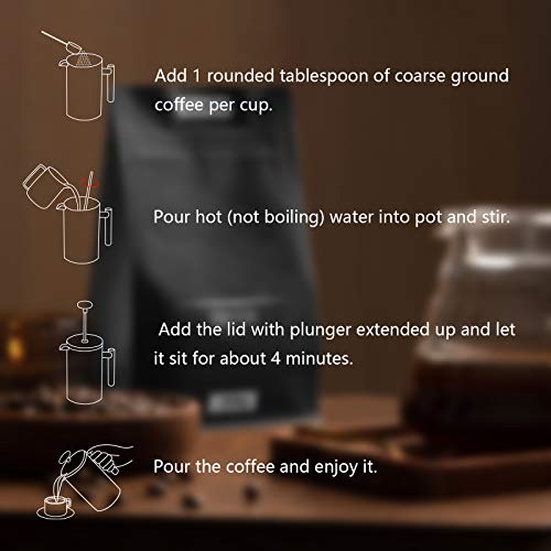 vitasunhow Insulated French Press Coffee Maker Stainless Steel Double