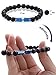 Jetec 8 Pieces Lava Stone Bracelet Rock Bracelet Adjustable Arrow Diffuser Stone Bracelet for Women Men, 8 Colors