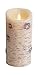 Set of 2 Luminara Birch Bark Flameless Candles: 3.5