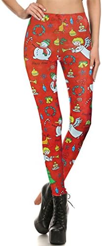 NNVMM Christmas Warm Leggings Women 3d Digital Printed Xmas Fitness Leggins SKDK048 L