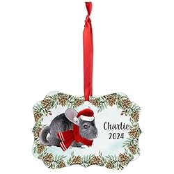 Blue Chinchilla Christmas Ornament 2024