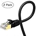 VANDESAIL CAT8 Ethernet Cable, High Speed 20Gbps STP RJ45 Gigabit Network Cables with Gold Plated Connector (6.5ft/2m, Black)