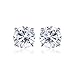 JewelryPalace Women's Cubic Zirconia 925 Sterling Silver Stud Earrings pandant necklace (3A CZ earring)