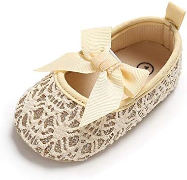 HsdsBebe Baby Girls Bowknot Cotton Mary Jane Shoes Soft Sole Toddler Fisrt Walkers Infant Princess Crib Flats First Birthday Party Gift