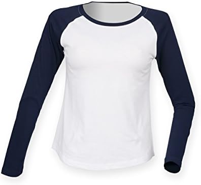 Skinnifit Ladies Long Sleeve Baseball T-Shirt