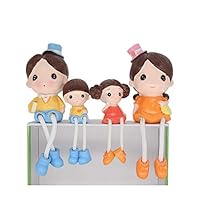 HanYoer 4 pcs/Set Resin Crafts Foot Hanging Dolls Ornaments Children