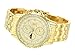 Konigswerk Mens Gold Tone Multifunction Watch Metal Bracelet Crystal Markers SQ201446G