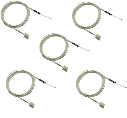 WAHHING NTC 3950 100K Thermistor with 1 Meter Wiring and Female Pin Head for RepRap 3D Printer Heatbed or Hot End Pack of 5PCS