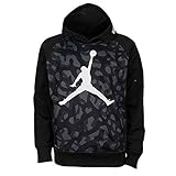 Jordan Big Boys' AJ 23 Jumbo Pull Over Thermal Fit Hoodie Small, Black/White