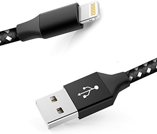 RDHD Lightning Cable, 3FT iPhone Cable to USB Charging and Syncing Nylon Braided Cable for iPhone X/8/7/7 Plus/6/6, iPad,iPod, and More Apple Device (Black&White)
