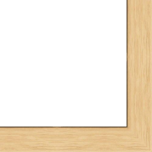 18x24 Flat Oak Wood Frame - The Edge Thin - Great for Posters, Photos, Art Prints, Mirror, Chalk Boards, Cork Boa