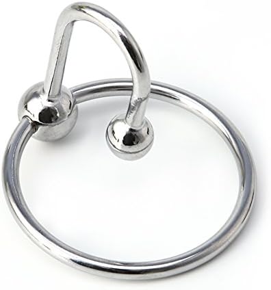 Peuriy Stainless Steel Co Ckring with 2 Beads Male Toy (35mm)