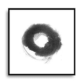 Framed Canvas Wall Art for Living Room, Bedroom Ink Painting Style Canvas Prints for Modern Home Decoration Ready to Hang - 16"x16" inches