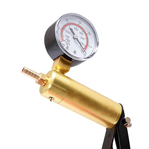 2-in-1 Brake Fluid Bleeder & Vacuum Pump Test Tuner Kit - Hand Held Manual Vacuum Gauge Pump Tool Kit with Gauge for Automotive by Jecr