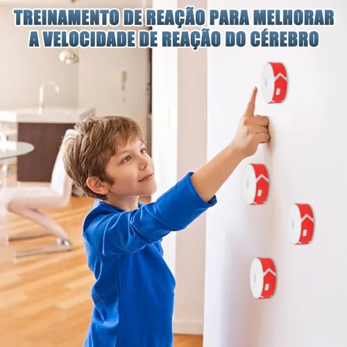 Luz de Treinamento de Reação, Luzes de Agilidade de Reação, 4 Luzes + 1 Controle Remoto, Dois Modos, com Bolsa de Armazenamento, Pode Ser Usado com Cones de Treinamento Funcional