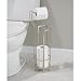 iDesign Axis Metal Free Standing Toilet Paper Tissue Holder, Roll Reserve Canister for Kid's, Guest, Master, Office Bathroom, 8