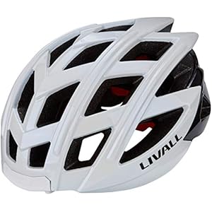 Livall Unisex – Erwachsene BH60SE Musik, Rücklicht, Blinker, Navigation, Anruffunktion und SOS-System Fahrradhelm, weiß, 55-61cm