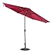 Sundale Outdoor 10 Feet Aluminum Market Umbrella Table Umbrella with Crank and Auto Tilt for Patio, Garden, Deck, Backyard, Pool, 8 Alu. Ribs, 100% Polyester Canopy (Burgundy)